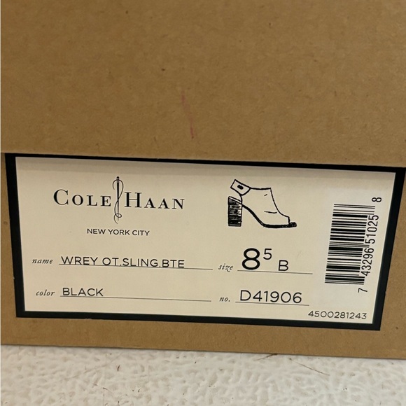 Cole Haan Wrey Leather Sling Back Bootie Size 8.5 - Picture 10 of 10